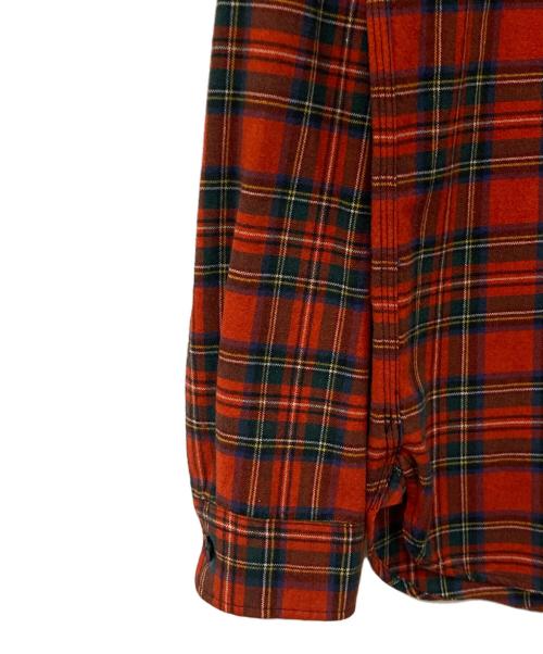RRL（ダブルアールエル）RRL (ダブルアール) チェックシャツ レッド サイズ:XSの古着・服飾アイテム