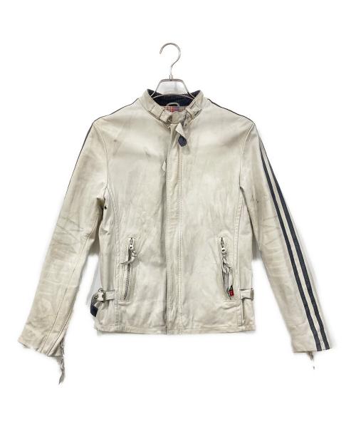 shott（ショット）shott (ショット) シングルライダースジャケット ホワイト サイズ:SIZE Sの古着・服飾アイテム