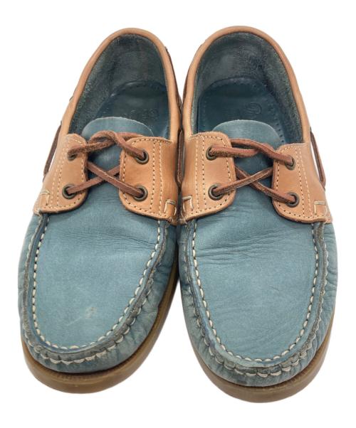 PARABOOT（パラブーツ）PARABOOT (パラブーツ) デッキシューズ ブルー×ブラウン サイズ:25.5cmの古着・服飾アイテム