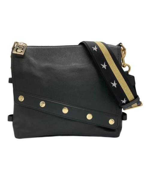 MARC JACOBS（マークジェイコブズ）MARC JACOBS (マーク ジェイコブス) レザーショルダーバッグ ブラックの古着・服飾アイテム