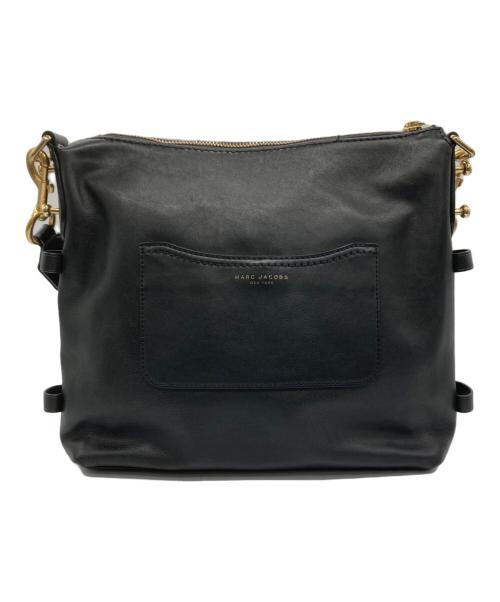 MARC JACOBS（マークジェイコブズ）MARC JACOBS (マーク ジェイコブス) レザーショルダーバッグ ブラックの古着・服飾アイテム