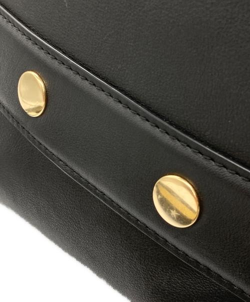 MARC JACOBS（マークジェイコブズ）MARC JACOBS (マーク ジェイコブス) レザーショルダーバッグ ブラックの古着・服飾アイテム