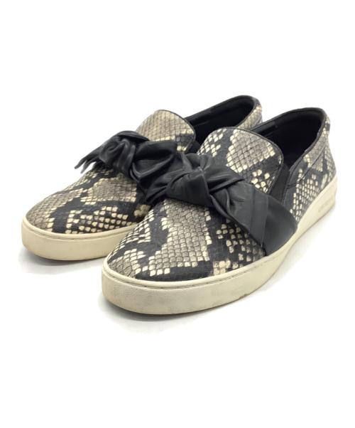 MICHAEL KORS（マイケル・コース）MICHAEL KORS (マイケル・コース) リボンスリッポン ブラック×ブラウン サイズ:6M/36Mの古着・服飾アイテム