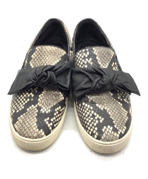 MICHAEL KORS（マイケル・コース）MICHAEL KORS (マイケル・コース) リボンスリッポン ブラック×ブラウン サイズ:6M/36Mの古着・服飾アイテム