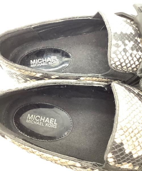 MICHAEL KORS（マイケル・コース）MICHAEL KORS (マイケル・コース) リボンスリッポン ブラック×ブラウン サイズ:6M/36Mの古着・服飾アイテム