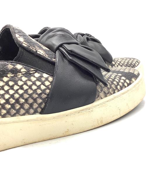 MICHAEL KORS（マイケル・コース）MICHAEL KORS (マイケル・コース) リボンスリッポン ブラック×ブラウン サイズ:6M/36Mの古着・服飾アイテム