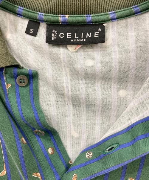 CELINE（セリーヌ）CELINE (セリーヌ) 長袖ポロシャツ グリーン サイズ:SIZE Sの古着・服飾アイテム