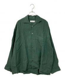 PERS PROJECTS（パースプロジェクト）の古着「リネンオープンシャツ」｜グリーン