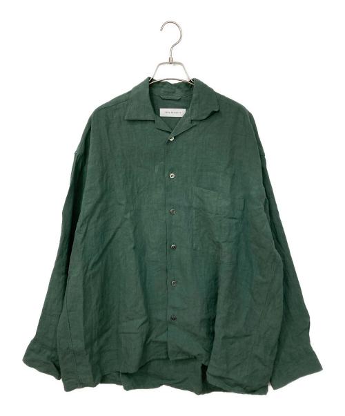 PERS PROJECTS（パースプロジェクト）PERS PROJECTS (パースプロジェクト) リネンオープンシャツ グリーン サイズ:03の古着・服飾アイテム