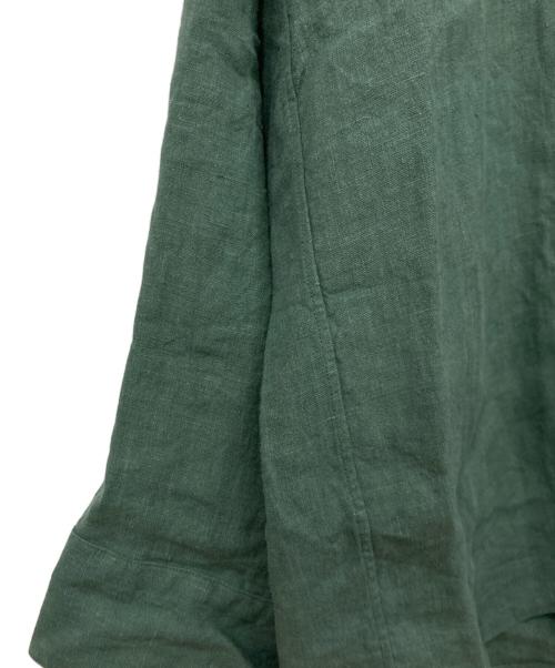 PERS PROJECTS（パースプロジェクト）PERS PROJECTS (パースプロジェクト) リネンオープンシャツ グリーン サイズ:03の古着・服飾アイテム