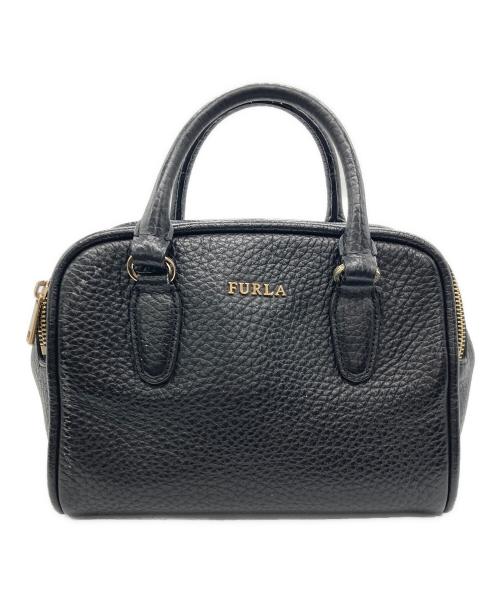 FURLA（フルラ）FURLA (フルラ) 2WAYバッグ ブラック×ゴールドの古着・服飾アイテム