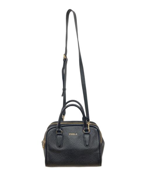 FURLA（フルラ）FURLA (フルラ) 2WAYバッグ ブラック×ゴールドの古着・服飾アイテム
