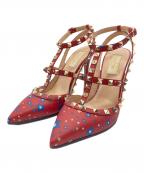 VALENTINO GARAVANIヴァレンティノ・ガラヴァーニ）の古着「ロックスタッズパンプス」｜レッド×ブルー