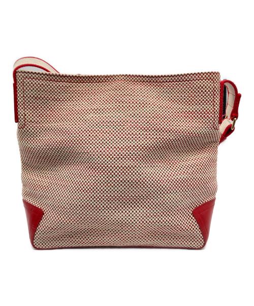 HUNTING WORLD（ハンティングワールド）HUNTING WORLD (ハンティングワールド) ショルダーバッグ アイボリー×レッドの古着・服飾アイテム