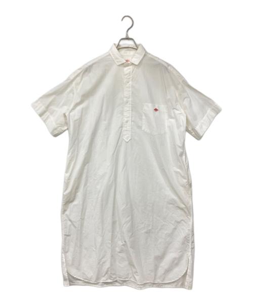 DANTON（ダントン）DANTON (ダントン) 半袖プルオーバー シャツワンピース ホワイト サイズ:SIZE 36の古着・服飾アイテム