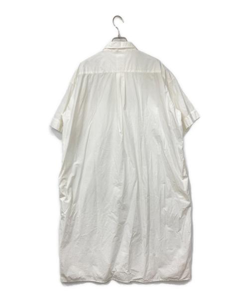 DANTON（ダントン）DANTON (ダントン) 半袖プルオーバー シャツワンピース ホワイト サイズ:SIZE 36の古着・服飾アイテム