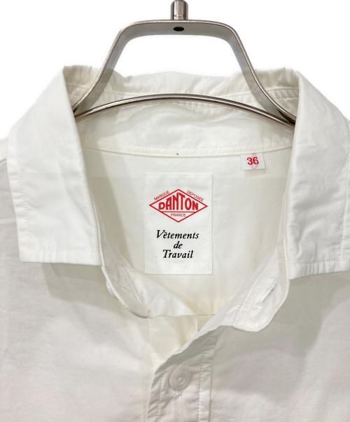 DANTON（ダントン）DANTON (ダントン) 半袖プルオーバー シャツワンピース ホワイト サイズ:SIZE 36の古着・服飾アイテム