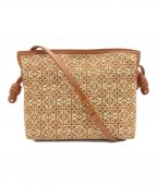 LOEWEロエベ）の古着「FLAMECO CLUTCH MINI」｜ブラウン×ホワイト