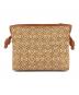 LOEWE (ロエベ) FLAMECO CLUTCH MINI ブラウン×ホワイト：70000円