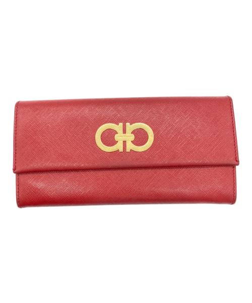 Salvatore Ferragamo（サルヴァトーレ フェラガモ）Salvatore Ferragamo (サルヴァトーレ フェラガモ) 長財布 レッドの古着・服飾アイテム