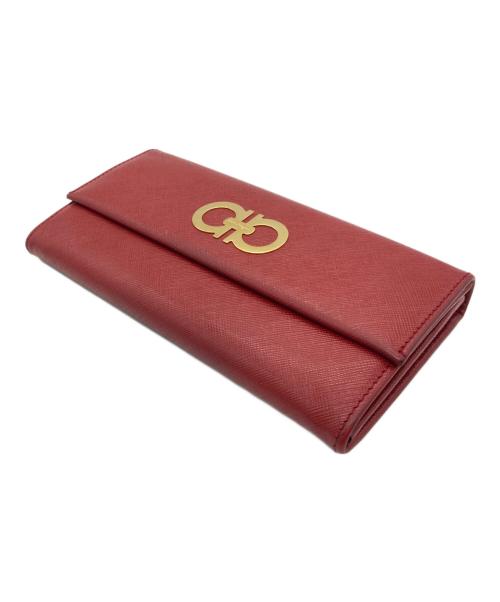 Salvatore Ferragamo（サルヴァトーレ フェラガモ）Salvatore Ferragamo (サルヴァトーレ フェラガモ) 長財布 レッドの古着・服飾アイテム