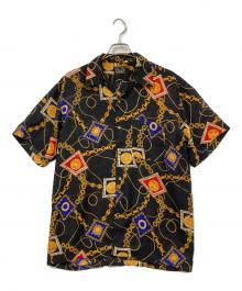 View（ビュー）の古着「総柄半袖シャツ」｜ブラック×ゴールド