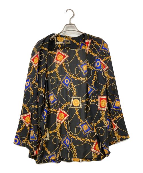 View（ビュー）View (ビュー) 総柄半袖シャツ ブラック×ゴールド サイズ:FREEの古着・服飾アイテム