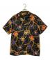 View（ビュー）の古着「総柄半袖シャツ」｜ブラック×ゴールド