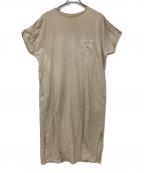 THE NORTHFACE PURPLELABELザ・ノースフェイス パープルレーベル）の古着「5.5oz H/S Crew Neck Dress」｜ベージュ×グリーン
