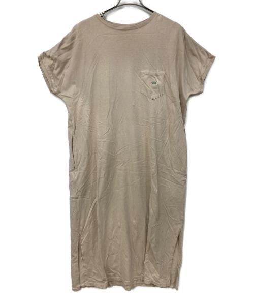 THE NORTHFACE PURPLELABEL（ザ・ノースフェイス パープルレーベル）THE NORTHFACE PURPLELABEL (ザ・ノースフェイス パープルレーベル) 5.5oz H/S Crew Neck Dress ベージュ×グリーン サイズ:Mサイズの古着・服飾アイテム