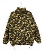 Championチャンピオン）の古着「ボアジャケット」｜カーキ×ブラック