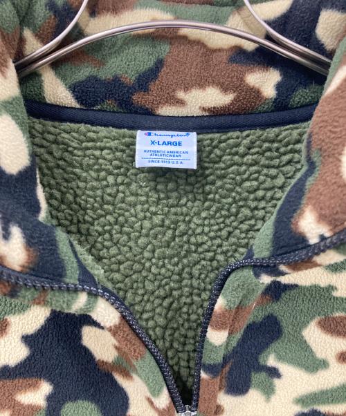 Champion（チャンピオン）Champion (チャンピオン) ボアジャケット カーキ×ブラック サイズ:XLサイズの古着・服飾アイテム