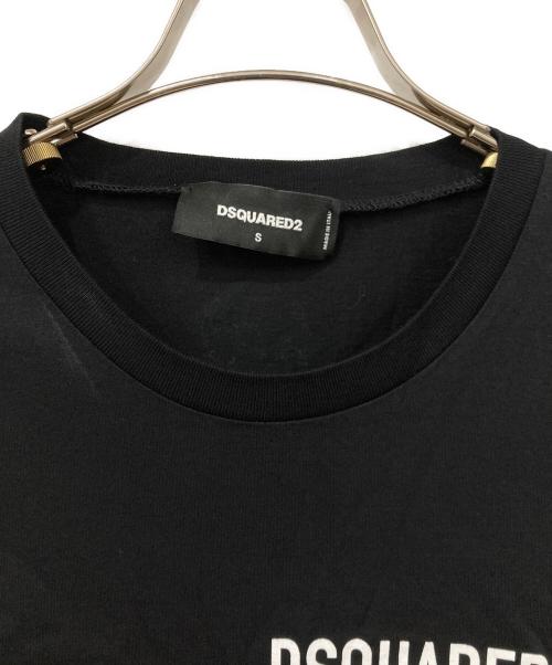 DSQUARED2（ディースクエアード）DSQUARED2 (ディースクエアード) カットソーワンピース ブラック×ホワイト サイズ:Sの古着・服飾アイテム