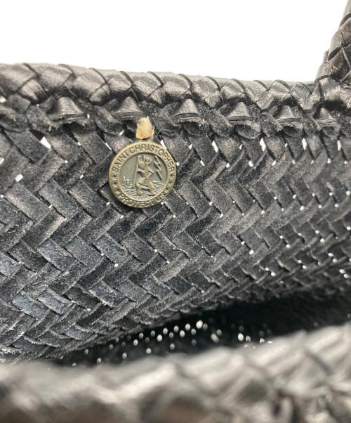 DRAGON（ドラゴン）DRAGON (ドラゴン) 編み込みバッグ ブラックの古着・服飾アイテム