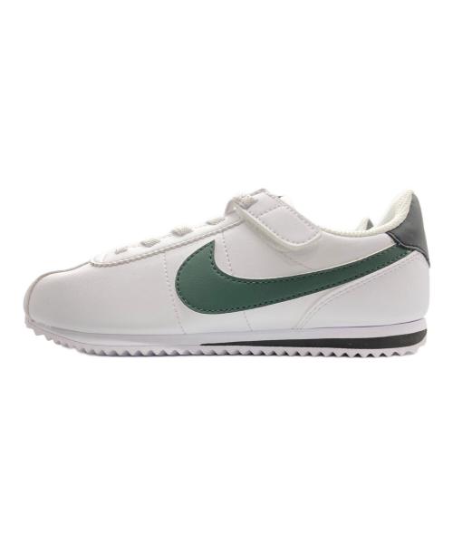 NIKE（ナイキ）NIKE (ナイキ) Cortez EasyOn ホワイト×グリーン サイズ:19.5 未使用品の古着・服飾アイテム