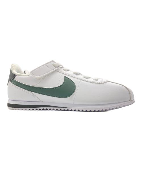 NIKE（ナイキ）NIKE (ナイキ) Cortez EasyOn ホワイト×グリーン サイズ:19.5 未使用品の古着・服飾アイテム