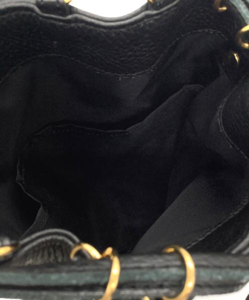 santaku（サンタク）santaku (サンタク) 4way grain leather shoulder bag ブラック×ゴールドの古着・服飾アイテム