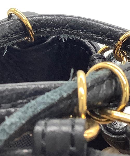 santaku（サンタク）santaku (サンタク) 4way grain leather shoulder bag ブラック×ゴールドの古着・服飾アイテム