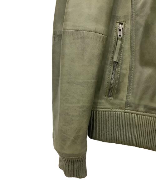 Warson Motors（ワーソンモータース）Warson Motors (ワーソンモータース) レザーブルゾン カーキ×ブラック サイズ:XLサイズの古着・服飾アイテム