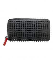 Christian Louboutin（クリスチャン・ルブタン）の古着「スタッズ長財布」｜ブラック×レッド