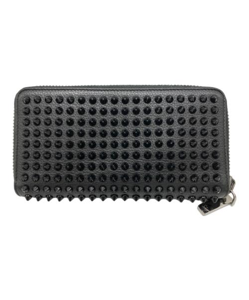 Christian Louboutin（クリスチャン・ルブタン）Christian Louboutin (クリスチャン・ルブタン) スタッズ長財布 ブラック×レッドの古着・服飾アイテム