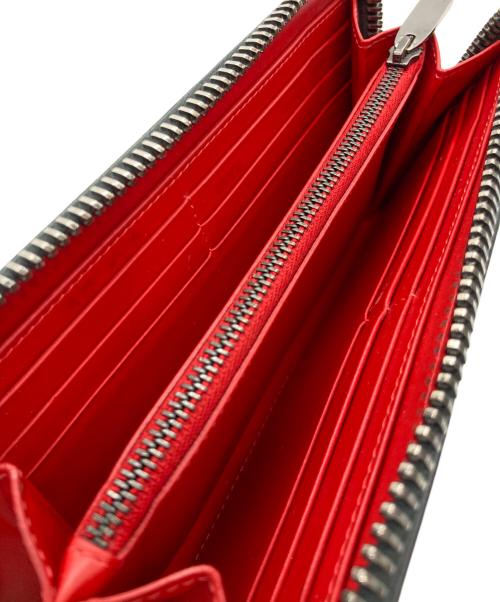 Christian Louboutin（クリスチャン・ルブタン）Christian Louboutin (クリスチャン・ルブタン) スタッズ長財布 ブラック×レッドの古着・服飾アイテム