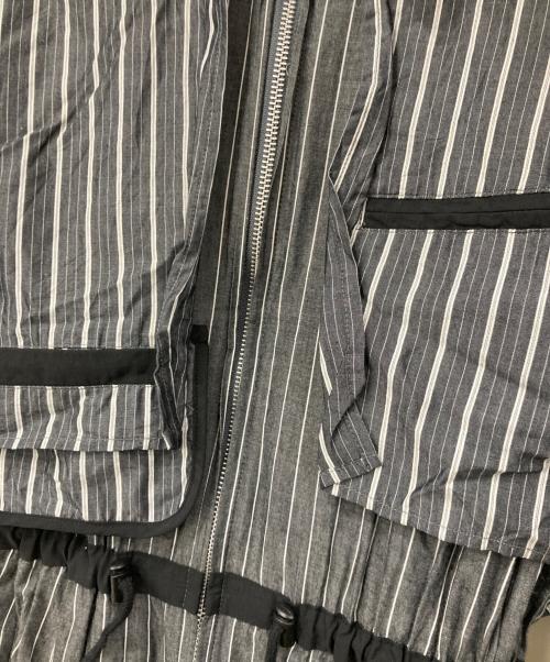 AULA AILA（アウラアイラ）AULA AILA (アウラアイラ) 長袖ジップワンピース ホワイト×ブラック サイズ:Sサイズの古着・服飾アイテム