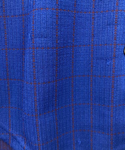 6(ROKU) BEAUTY&YOUTH（ロク ビューティーアンドユース）6(ROKU) BEAUTY&YOUTH (ロク ビューティーアンドユース) 長袖シャツ ブルー×パープル サイズ:FREEの古着・服飾アイテム