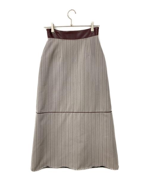 CITY（シティ）CITY (シティ) スカート グレー×ブラウン サイズ:２の古着・服飾アイテム