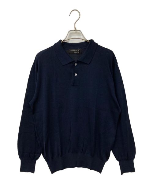 COMME des GARCONS HOMME PLUS（コムデギャルソンオムプリュス）COMME des GARCONS HOMME PLUS (コムデギャルソンオムプリュス) 長袖ニットポロシャツ ネイビー サイズ:-の古着・服飾アイテム