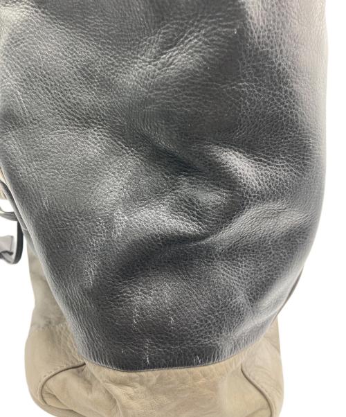 aniary（アニアリ）aniary (アニアリ) レザートートバッグ ブラック×グレーの古着・服飾アイテム