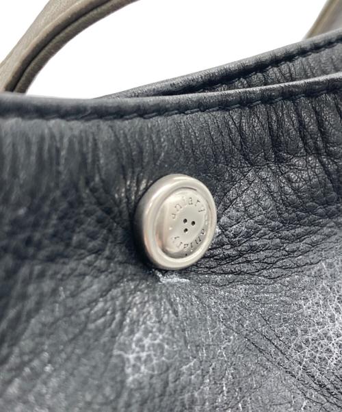 aniary（アニアリ）aniary (アニアリ) レザートートバッグ ブラック×グレーの古着・服飾アイテム