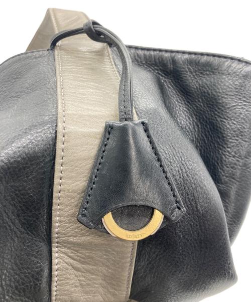 aniary（アニアリ）aniary (アニアリ) レザートートバッグ ブラック×グレーの古着・服飾アイテム