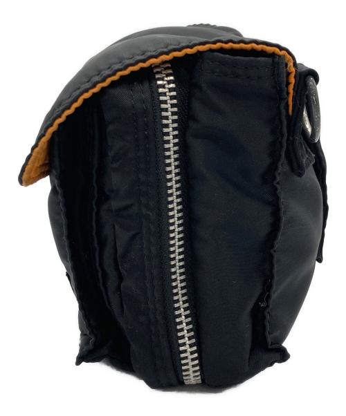 PORTER（ポーター）PORTER (ポーター) ショルダーポーチ ブラック×オレンジの古着・服飾アイテム